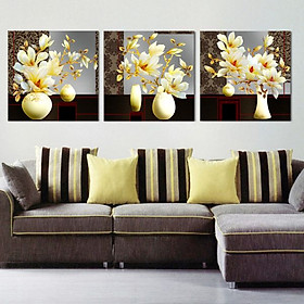 Tranh Canvas treo tường nghệ thuật | Bộ 3 bức vuông| HLB_072