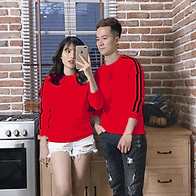 Đồ đôi thu đông CoupleTina 100% cotton cao cấp - màu đỏ thể thao