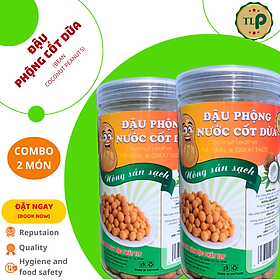 ĐẬU PHỘNG CỐT DỪA TÂN LỘC PHÁT COMBO 2 HŨ - MỖI HŨ 400G