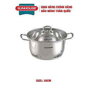 Mua Nồi inox 5 đáy Sunhouse SH781  Nồi 5 lớp đáy tỏa nhiệt đều  giữ nhiệt lâu  hạn chế cháy  Có 3 size 16 20 24cm