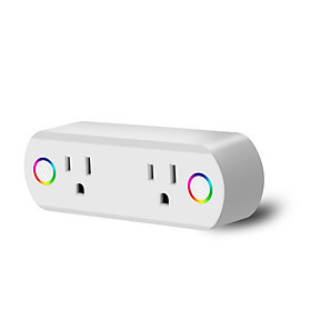 Dual Outlet WiFi Smart Plug Socket Remote Power Switch for Alexa /Google Home US Plug