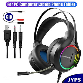 Jack Cắm USB Esporte Tai Nghe Có Mic Cho PS4 PC Playstation 5 LED RGB 7.1 Bass Tai Nghe Game Thủ Máy Tính Tai Nghe Nhét Tai Có Dây - one