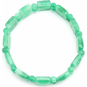 Vòng Tay Unisex Ngọc Lục Bảo Phối Hình Vuông Tròn Leo Store - Xanh Ngọc