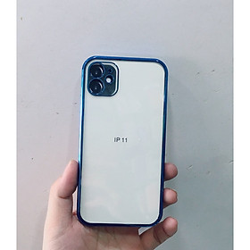 Ốp lưng trong suốt viền màu cạnh vuông giả iphone 12 dành cho iPhone 11, 11 Pro Max chính hãng KST