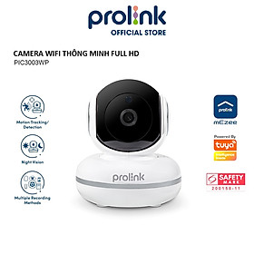 Camera Wifi PROLiNK PIC3003WP thông minh giá rẻ, siêu nét Full HD 1080P, góc nhìn rộng, âm thanh 2 chiều - Hàng chính hãng