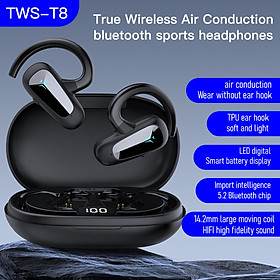 Wireless Headset Built in Microphone HiFi V5.2 for Sports Fitness Workout Black