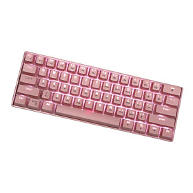 Mechanical Gaming Keyboard Backlit Axis Multi Color RGB for Linux Pink