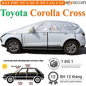 Bạt phủ nửa nóc xe Toyota Corolla Cross vải dù 3 lớp