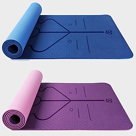 Thảm Tập Yoga Định Tuyến 2 Lớp TPE Chọn Màu Cao Cấp Chính Hãng Amalife