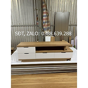 Kệ tivi thông minh kéo ra 1 đầu tăng giảm kích thước, dài 1,2m kéo ra được 1,8m, dài 1,4m kéo ra được 2m