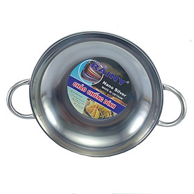 CHẢO INOX CHỐNG DÍNH 2 QUAI 40CM