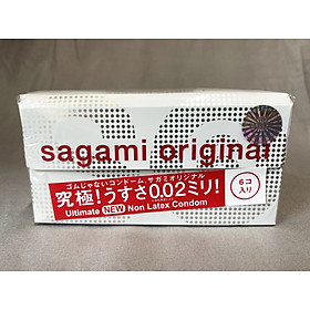 Bao Cao Su Non Latex Sagami Original 0.02 (6s) - Chống Dị Ứng - Nhập Khẩu Chính Hãng 100% - Che Tên Sản Phẩm