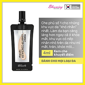 Kem che khuyết điểm, độ chống nắng SPF 25 Beausta Perfect Cover Tip Concealer -Light Beige 4ml