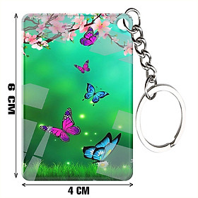 Móc khóa mica in hình