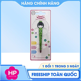 Nhíp Nhổ Lông Mày Thép Không Gỉ Sweet Rabbit Tweezers Geisha Shiawase (Màu Xanh Lá - 1 Cái)