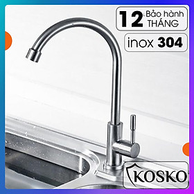 Mua Vòi nước rửa chén inox 304 cắm chậu Lạnh Vòi rửa bát xoay 360 độ (Bảo hành 12 tháng - 1 đổi 1)