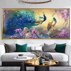 Mua Tranh thêu chữ thập Đôi công phu thê 8Z098  thêu 4 sợi  9CT  kích thước 118 *58 cm