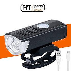Đèn xe đạp thể thao siêu sáng HT Sports khả năng chống nước tốt, Đèn led nhiều chế độ sạc USB an toàn