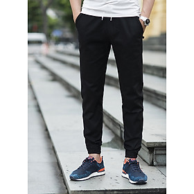 Quần Jogger Kaki Nam Chất Mát - Màu Đen- T01
