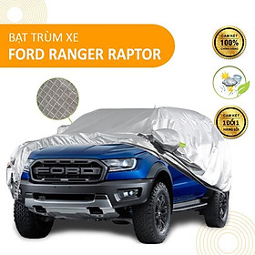 Bạt che phủ xe bán tải Ford Ranger Raptor chống nắng mưa - bạt trùm xe ô tô 3 lớp chống nóng không thấm nước