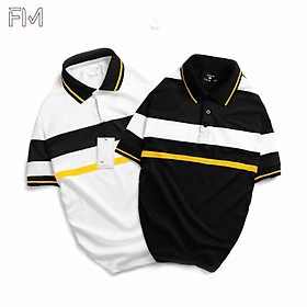 Áo thun nam ngắn tay cổ bẻ, chất vải thoáng mát, mềm mịn, họa tiết kẻ ngang - FORMEN SHOP - FMHK006