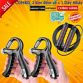COMBO 2 Kìm Bóp Bay Đếm Số 60kg ECO tập cơ tay - Hãng miDoctor