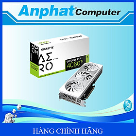 Card màn hình VGA Gigabyte RTX 4060 Ti Aero OC 8GB (N406TAERO OC-8GD) - Hàng Chính Hãng