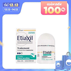 Lăn Khử Mùi Etiaxil Détranspirant Traitement Aisselles Peaux Sensibles 15ml (Dành cho da hỗn hợp, da nhạy cảm)