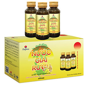 Nước GR Fujiwa 80ml Fujikey hộp 10 chai 80ml - Chống Đau Đầu + Say nguội sau hôm sau, Giải độc Gan nhanh chóng