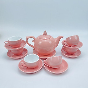 Mua Ấm chén uống trà - Ấm Bộ Trà đẹp - Gốm sứ Bát Tràng Cao cấp - Bộ trà sứ thấu quang - ấm trà màu - vitaminceramics