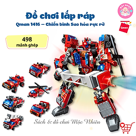 Đồ chơi lắp ráp xếp hình Robot Qman 1416 – Chiến binh Sao hỏa rực rỡ (498 mảnh ghép) - Dành cho bé trai từ 6 tuổi