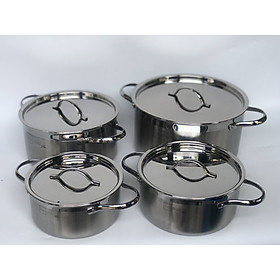 Bộ nồi Fivestar 3 lớp inox 304 4 chiếc vung inox