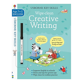 [Download Sách] Sách tẩy xóa tiếng Anh - Usborne Key Skills Wipe-Clean: Creative Writing 7-8