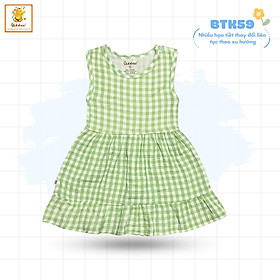 Váy bé gái Babiboo váy sát nách đuôi cá muslin mềm mát, thông thoáng BTK59