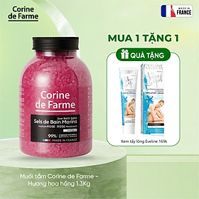 [ Tặng 1 hộp kem tẩy lông ] Muối tắm thư giãn tẩy tế bào chết Corine de Farm 1.3Kg
