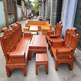 Bộ bàn ghế âu á hộp gỗ hương đá 6 món