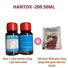 Combo HANTOX 200 50ML Và Bám Dính T-03 Thuốc Diệt Ruồi Mạt Dĩn Côn Trùng Gây Hại Trang Trại Hiệu Qủa Kéo Dài