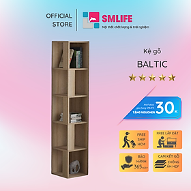 Kệ sách gỗ hiện đại SMLIFE Baltic  | Gỗ MDF dày 17mm chống ẩm | D31.7xR31.7xC160cm