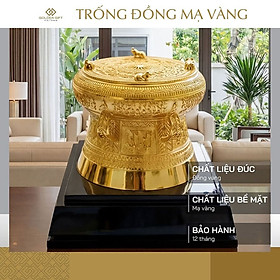 Quà lưu niệm Việt Nam Trống đồng mạ vàng 24K