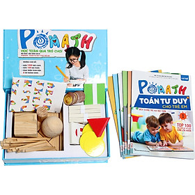 Combo Bộ sách POMath Toán tư duy cho trẻ em 4 đến 6 tuổi, và bộ học liệu đi kèm (Tặng kèm Kho Audio Books)