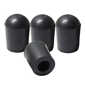 4 Pcs Black Rubber Tip 10mm Diameter for Upright Double Bass Endpin