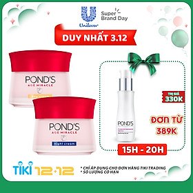 Bộ Đôi Kem Dưỡng Chống Lão Hóa Da Ngày Và Đêm Pond's Age Miracle (50g/hũ)