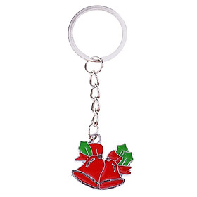 Christmas Alloy Enamel Santa Claus Pendant Keychain Key Ring Handbag Decor