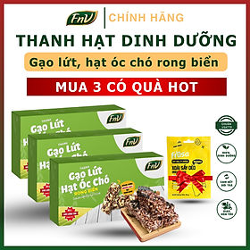 [Mua 3 có quà HOT] Thanh gạo lứt hạt óc chó rong biển FnV, mua 3 hộp 90g + Tặng 1 xoài sấy dẻo Frusa 35g