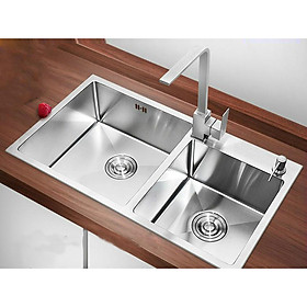 Mua Combo Chậu Rửa  Chén Đúc Inox  304 Kích Thước 82x45 cm  vòi rửa chén vuông nóng lạnh bình xà phòng   rỗ đựng chén