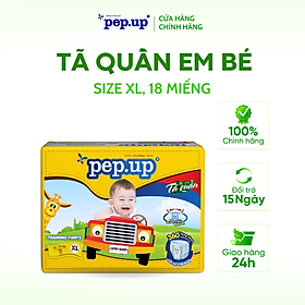 Tã/Bỉm Quần Em Bé Pep.up Extra Dry Gói Trung Siêu Mềm Mại, Siêu Khô Thoáng, Kháng Khuẩn Size M22, L20, XL18, XXL16