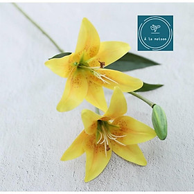 Cành hoa Lily 62cm đẹp sang trọng, hoa decor trang trí, hoa lụa cao cấp
