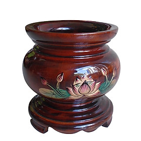 Mua Bát cắm nhang bằng gỗ tràm đường kính 13cm - BND13