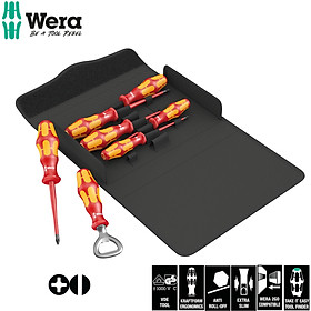 Mua Bộ tua vít cách điện Wera 05136022001 Kraftform 100 iS/7 set 2 gồm 7 cái với túi vải cao cấp và khu nắp chai