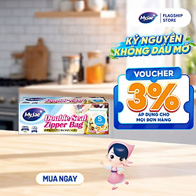 (Chọn Size) Túi Zip PE Trong Suốt 2 Đường Kéo MyJae, Túi Bọc Đồ Ăn, Rau Củ Bảo Quản Trong Tủ Lạnh